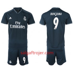 Real Madrid Fodboldtrøjer BENZEMA 9 Børn Udebanesæt 2018/19 Kort ærmer